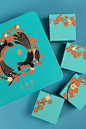 Moon Cake-共婵娟 花 月饼 甜点 点心 包装 设计 礼盒 盒子 插画 花 花蕊 礼品设计 喜鹊