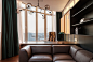 Over O apartment by SVOYA studio : The “Over O” apartment unit, designed by “SVOYA STUDIO”, occupies the top floor of the high-rise complex in Odessa. Owing to the radial architecture of the house, the apartment offers a panoramic view of the whole city, 