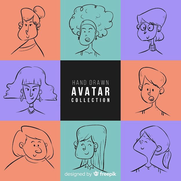 Hand drawn avatar co...