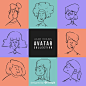 Hand drawn avatar collection
