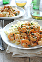 Shrimp Simmered in Garlicky Beer Sauce