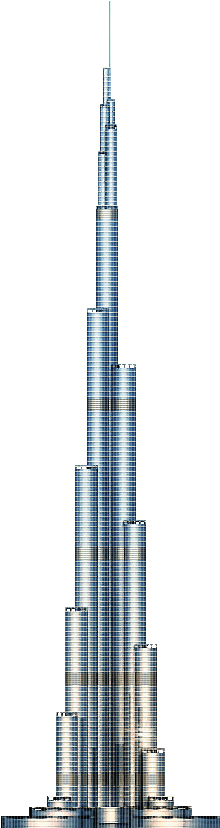 哈利法塔Burj Khalifa楼高：8...