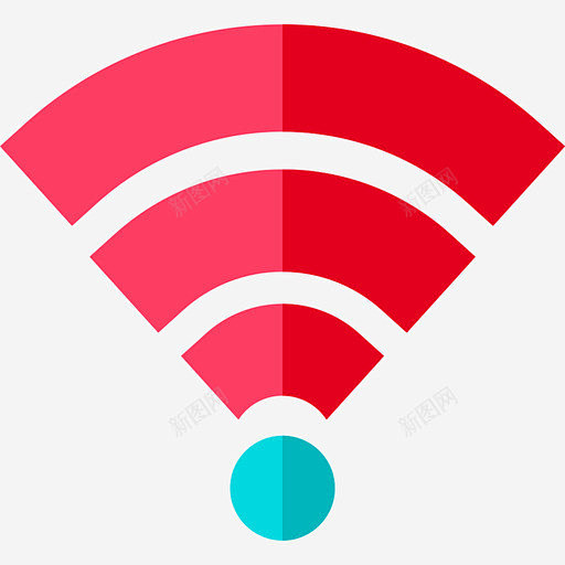 Wifi购物中心8扁平图标 平面电商 创...