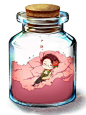 唯美插画 - 瓶子里的小幸福 - 插画 - QQ邮箱