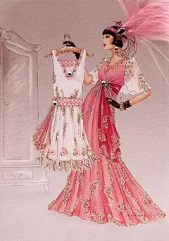 插画 | Beautiful Lady。
逛街买买买，下午茶…二次元的美好生活场景。服装、珠宝参考。图源：pinterest。 ​​​​
#遇见艺术# #遇见艺术# ​​​​