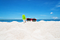 Enjoying summer time at the sunny beach