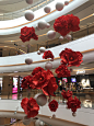 商场 中庭 花艺 球形美陈装饰