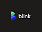 Blink logotype blink pixelated pixel digital app payment branding logo monogram b