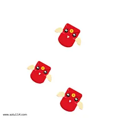 卡通手绘红色会飞红包素材PNG_3034922787