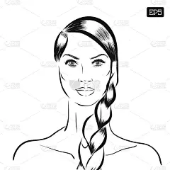 女人矢量肖像的背景