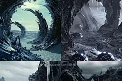 439组Ai智能Midjourney生成科幻赛博朋克风格手机电脑壁纸图片+代码咒语关键词素材 439 Midjourney Prompts for Dark Sci-fi: Vol 4插图9