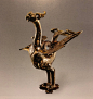 1996年安徽巢湖放王岗一号汉墓出土鎏金铜朱雀饰件. ​​​​
