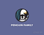Penguin Family企鹅家族logo设计