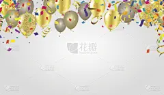 绘画插图,矢量,气球,黄金,贺卡,背景,周年纪念,请柬,事件,华贵