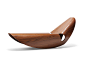 Cowrie Rocker : The Cowrie Rocker is a curvilinear rocking lounger inspired by the concave lines of sea shells. The sculptural form is the result of an extensive research and innovation process that bridges the handmade with the digital.  Expansive lines 