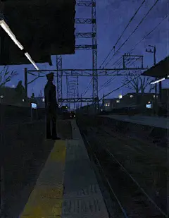 毕业于多摩美术大学的日本插画师船津真琴，原本专业是油画。在她的作品中，我们可以感受到丙烯颜料调整光线和饱和度所带来的透视感和感染力。
真琴有意令画布的每个部分都被当成相同颜色的表面。她对宁静冷色调的敏感运用、大胆的明暗处理，使她的插画性绘画呈现出淡淡的忧郁和现实主义。
她很注重表现熟悉的风景和人物所具备的感觉，希望观众的情感因此被触动，也因此吸引了众多出版商邀请她为书籍绘制封面。