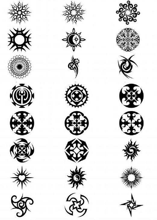 关于一些太阳纹身 圆形纹身 图腾纹身 图...