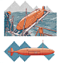 KONGSBERG 200，
A set of historical illustrations for Kongsberg's 200th Anniversary Publication.