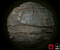 Procedural cliff rock, Melissa Mazzocco : Made procedurally in Substance Designer, rendered in Marmoset 3