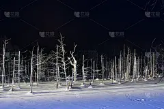 照亮了北方的夜湖