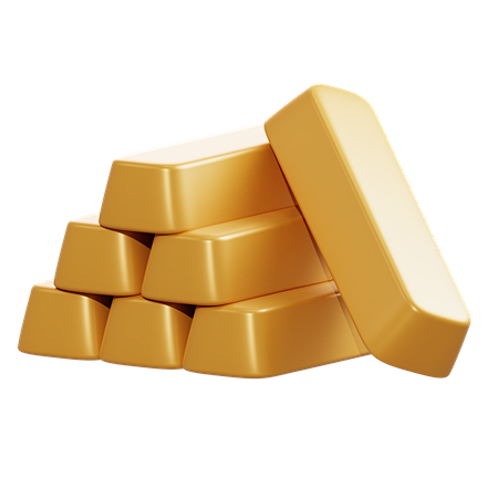Gold Bricks 3D Illus...