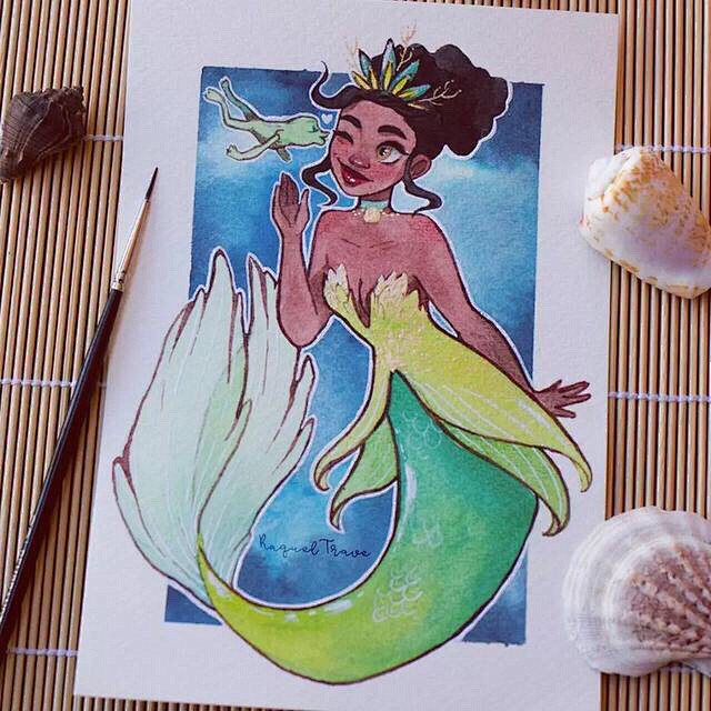 西班牙插画家 Raquel 笔下的美人鱼...