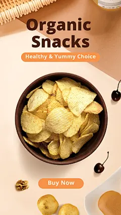 Creative Organic Snacks Promotion Ecommerce Story