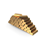 Large Gold Bar Stack PNG & PSD Images