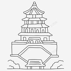 略小仙采集到素描建筑素材