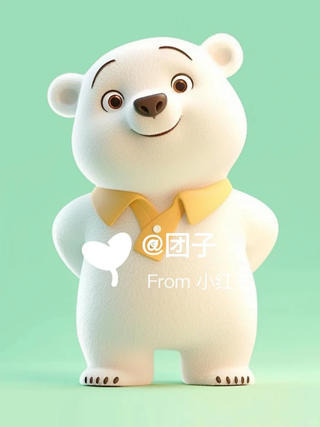 可爱的呆萌北极熊 - 小红书