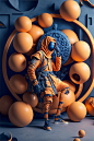 unberable creativity of the happiness in terracotta ninja, planets, FASHION PHOTOGRAPHY