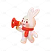 3D春节兔子元素贴纸