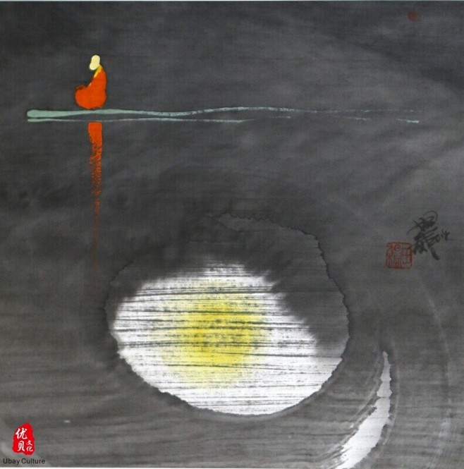 清华美院田旭桐禅意水墨画作品展_优贝（北...