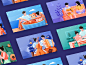 I love it when you... plant friend voilin guitar sing play music life work collection watermelon music lover love night sea beach summer boy girl illustration