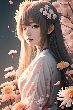 星光菊花忠诚纯洁的高清日本动画之美