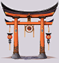 fengtiantian_an_orange_wooden_tori_gate_with_red_decorations_an_cc09f24b-d94b-4d56-946f-146773d94811
