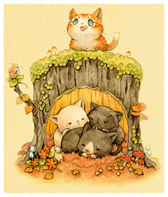 软软软喵子采集到动物插画