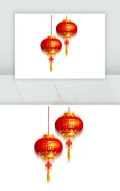 手绘春节灯笼元素