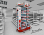 Cabecera Colgate con publicidad intercambiable y estructura giratoria para cepillos dentales