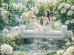 处暑自然而发-AI电商沙发海报