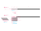 Wireframes for a web application header and dropdown.