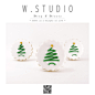 W.studio甜品手工翻糖霜饼干礼品生日伴手礼物圣诞雪精灵圣诞树