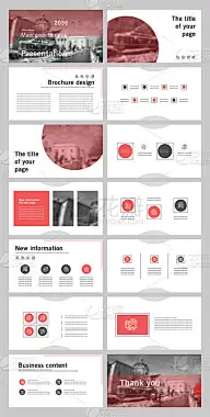 这个模板是最好的商业演示，用于市场营销和广告，传单和横幅，年度报告。元素在一个深灰色的背景