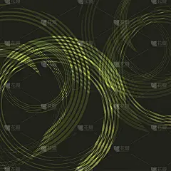 黄色抽象线和圆形背景