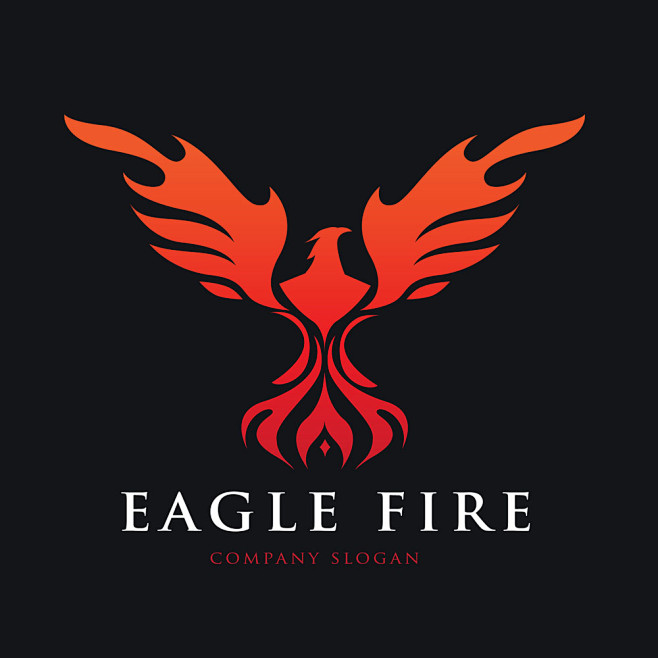 红色老鹰标志图片