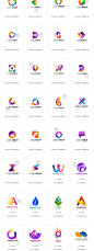 互联网企业个性创意公司网站渐变科技LOGO标志图标AI矢量设计素材-淘宝网
