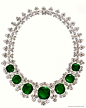 The 'Seven Wonders' necklace in platinum with diamonds and emeralds, 1961