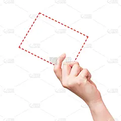 女性手握虚拟卡