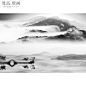 黑白山水墙纸电视背景墙 泼墨风景中式壁纸 客厅卧室无纺布壁画-淘宝网