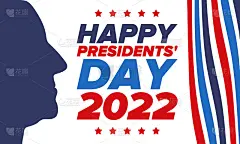 美国总统日快乐。华盛顿的生日。美国的联邦假日。2月庆祝。爱国的美国元素。海报，横幅和背景。矢量图
